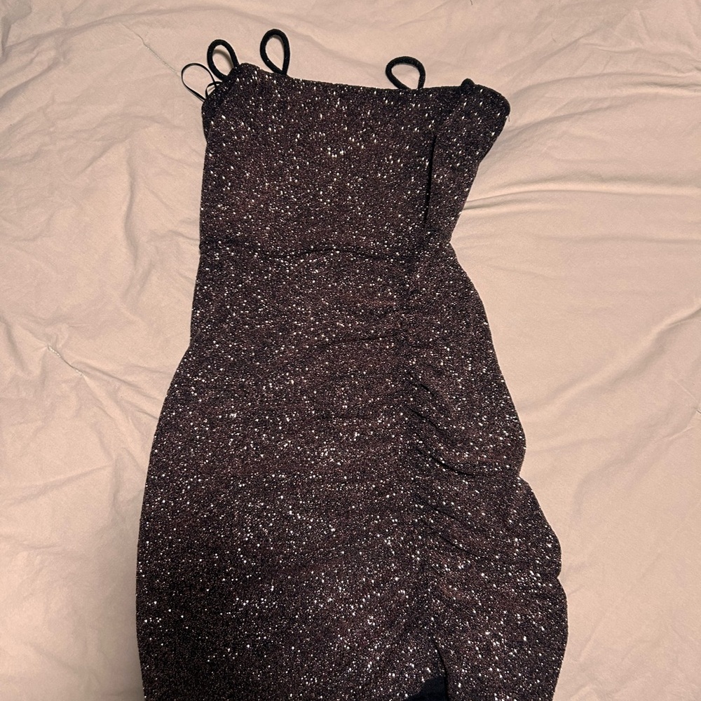 Elegant Black Glitter Dress